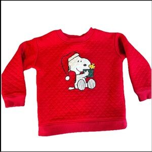 Peanuts Red Quilted Snoopy Sweatshirt